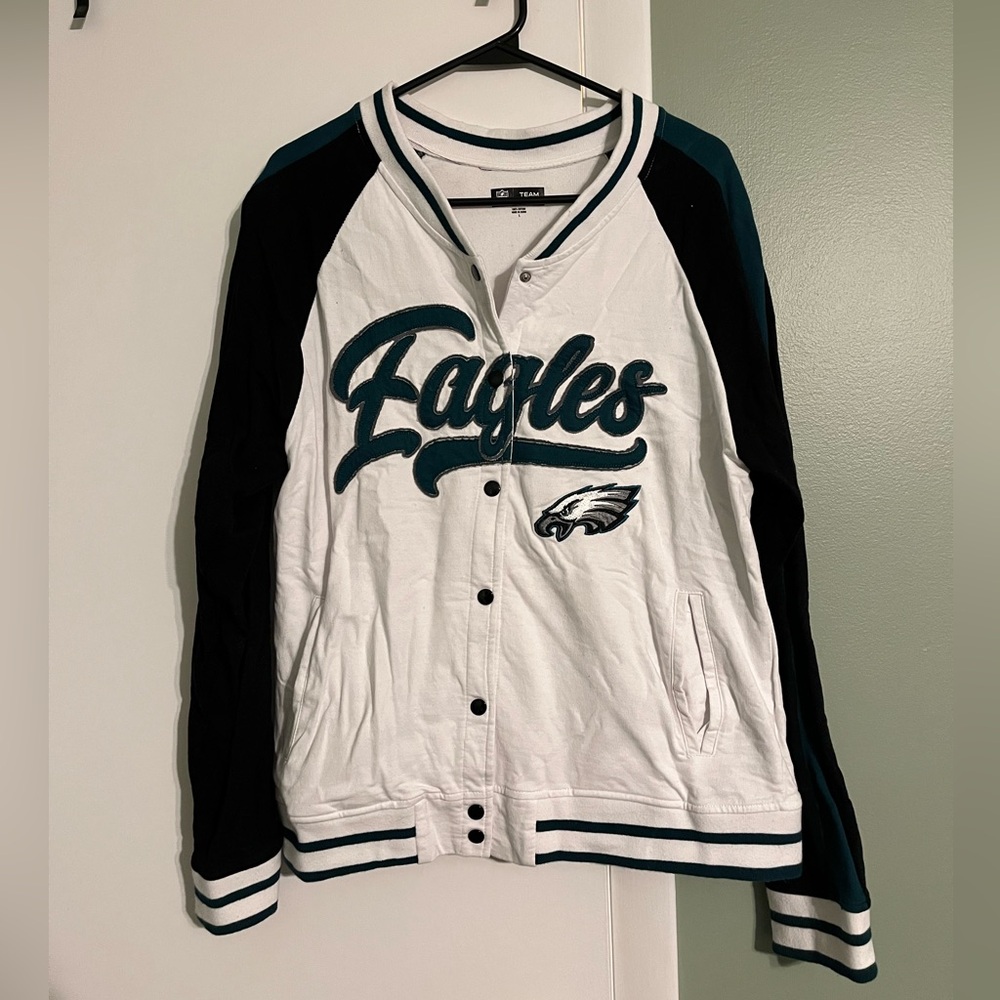 Philadelphia Eagles Knit Varsity Jacket - Large